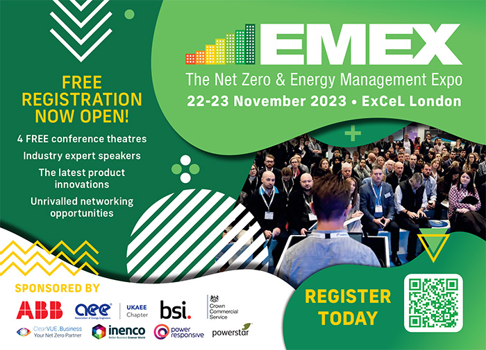 Free registration now open for EMEX - The Net Zero & Energy Management Expo