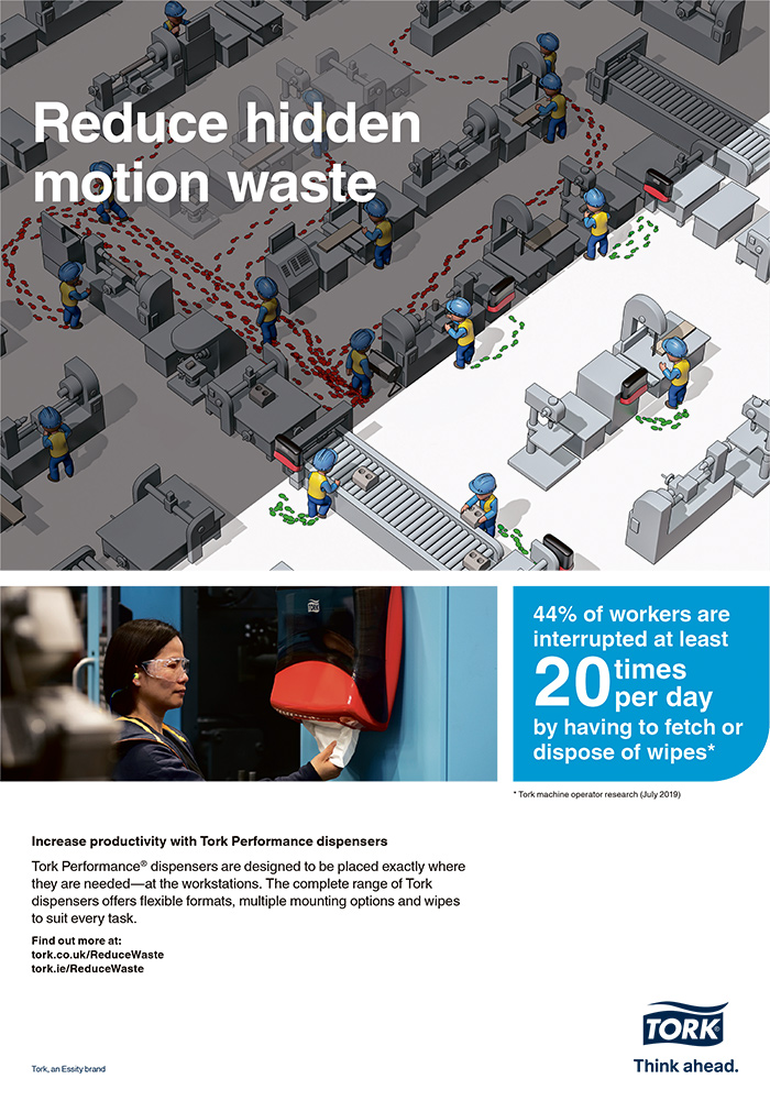 Reduce hidden motion waste. Increase productivity with Tork Performance dispensers.