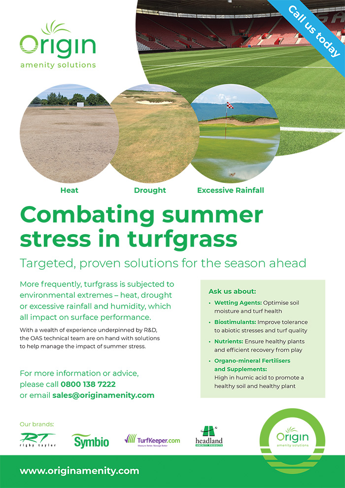 Origin Amenity Solutions - combating summer stress in turfgrass