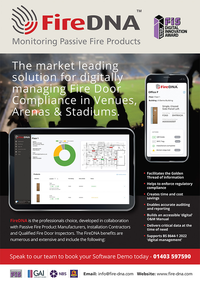 FireDNA - the market leading solution for digitally managing Fire Door Compliance in Venues, Arenas & Stadiums