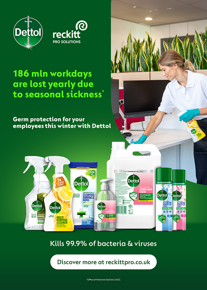 Dettol, Reckitt Pro Solutions: 186 Million Workdays Are Lost Annually Due to Sickness – Dettol Highlights The Need For Germ Protection For Employees And Customers This Winter