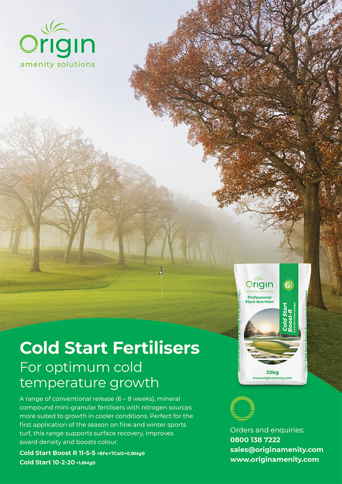 Origin Amenity Solutuions - cold start fertilisers for optimum cold temperature growth