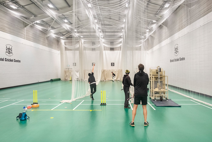 Indoor cricket with Zumtobel lighting solutions installed