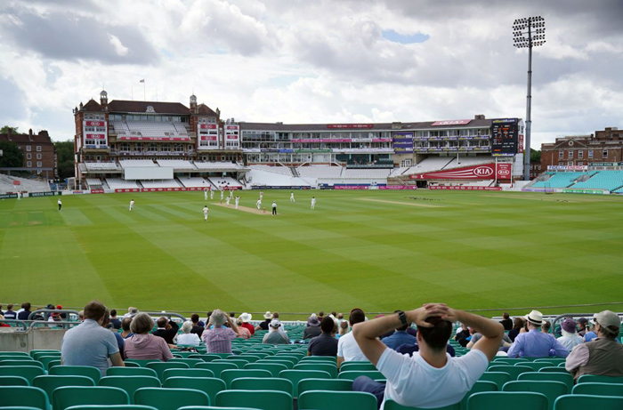 Social distanced crowd at The Oval