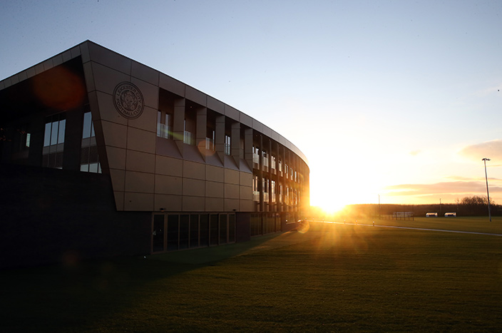 Leicester City's new Seagrave Training Ground outside in sunlight