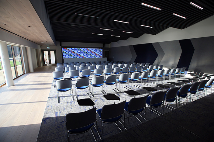 Leicester City's new Seagrave Training Ground conference room