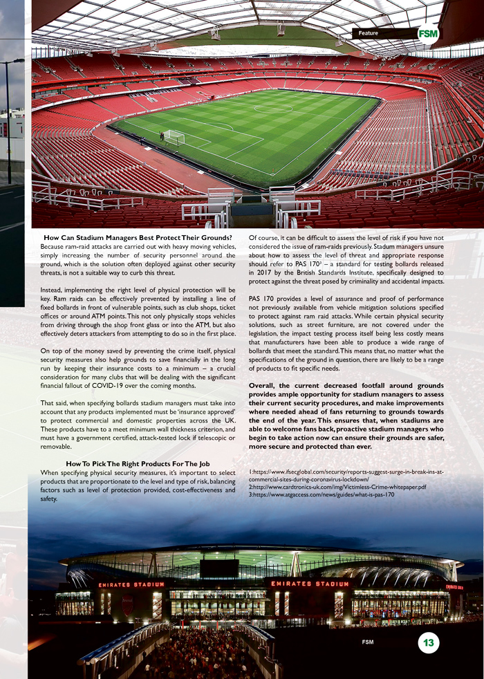 How Stadium Managers Can Protect Their Grounds Against The Threat Of Ram Raid Attacks page 2