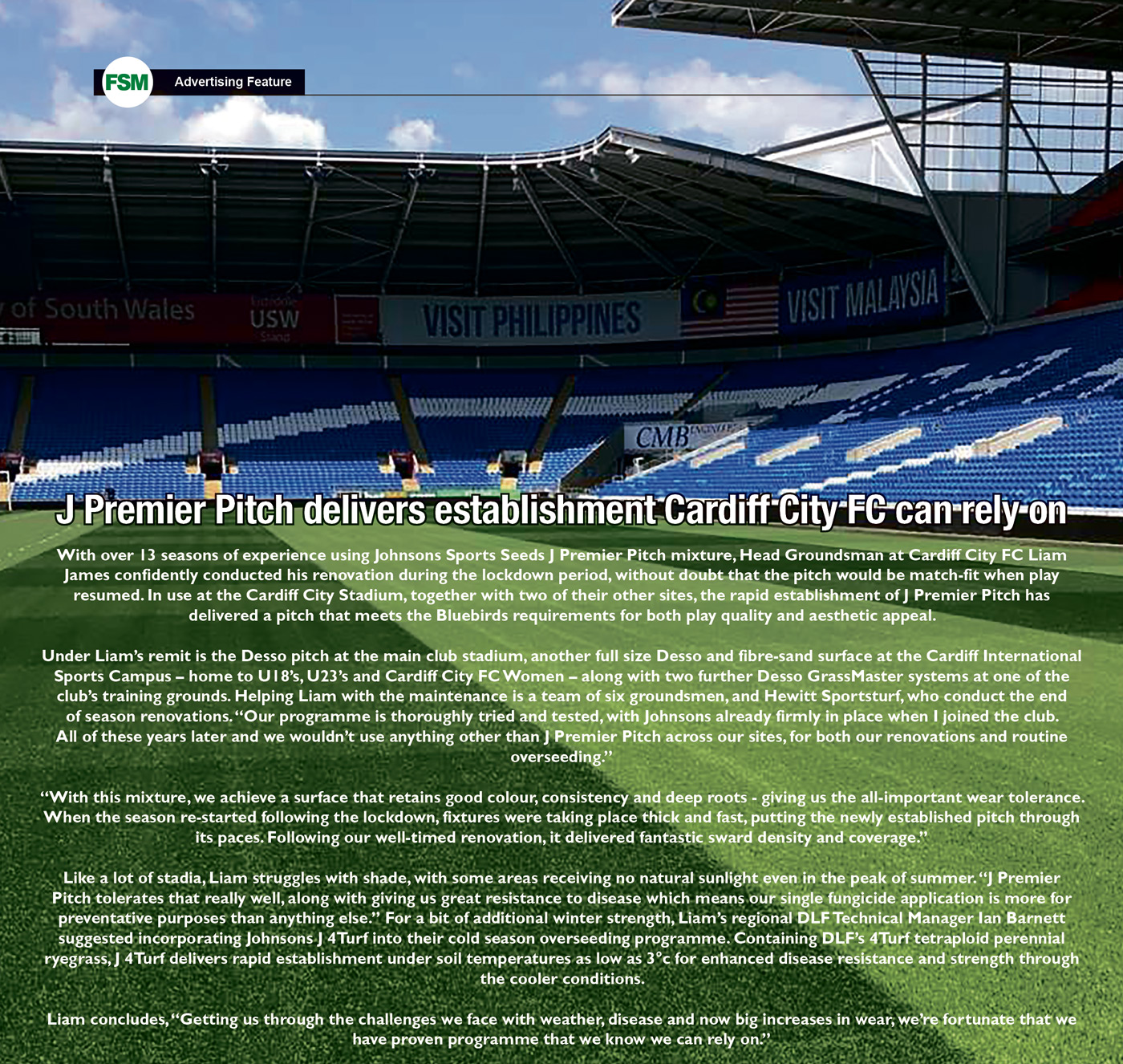 J Premier Pitch Delivers Establishment Cardiff City FC Can Rely On