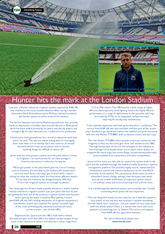 Hunter Hits The Mark At The London Stadium