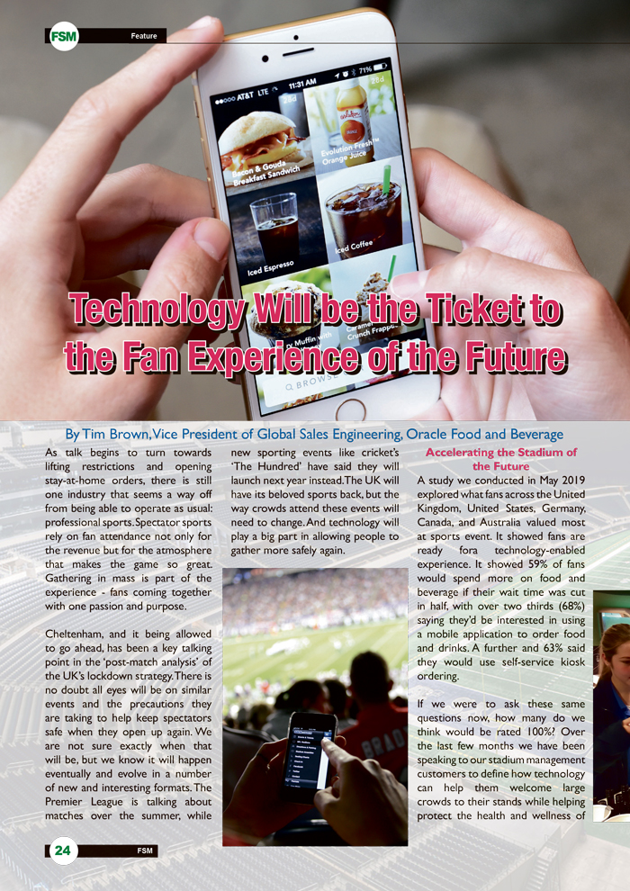 Technology Will be the Ticket to the Fan Experience of the Future page 1