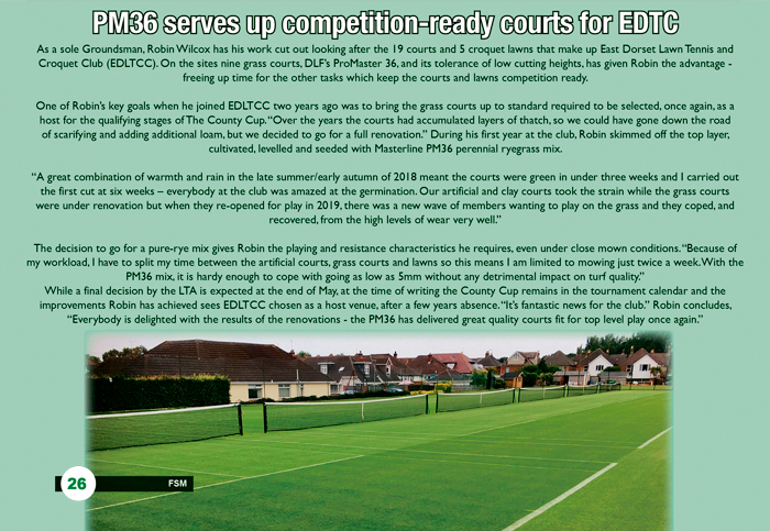 PM36 serves up competition-ready courts for East Dorset Tennis Club