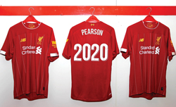 Pearson 2020 Liverpool football shirt