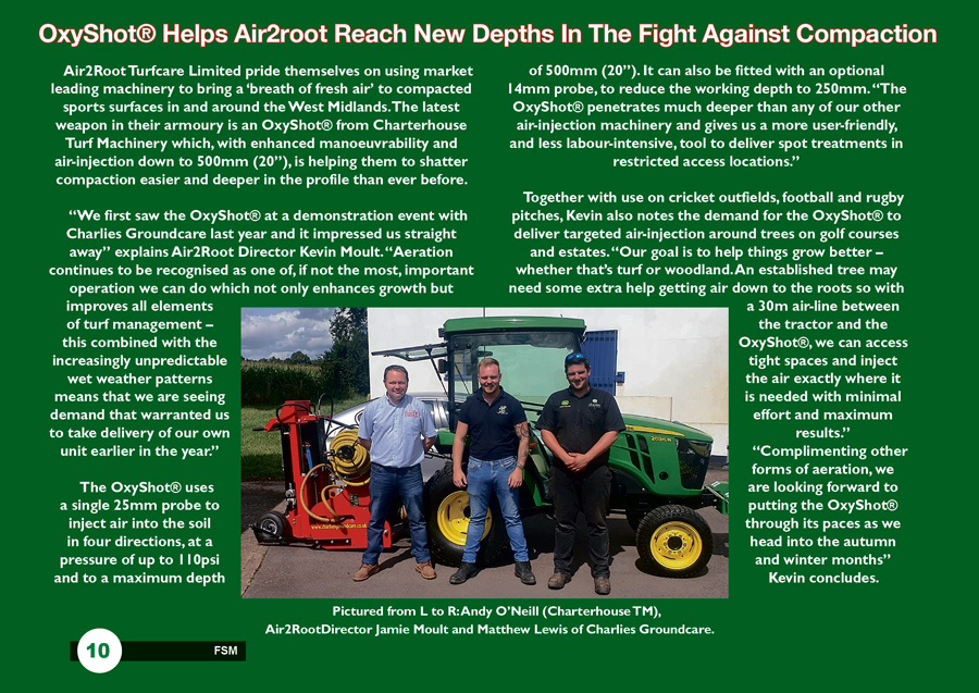 OxyShot® Helps Air2Root Reach New Depths In The Fight Against Compaction