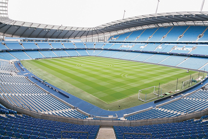 Interior of Manchester City's Etihad Stadium