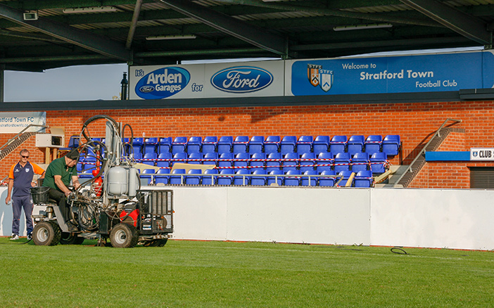 Deep Aeration Cures Waterlogging At Stratford Town FC