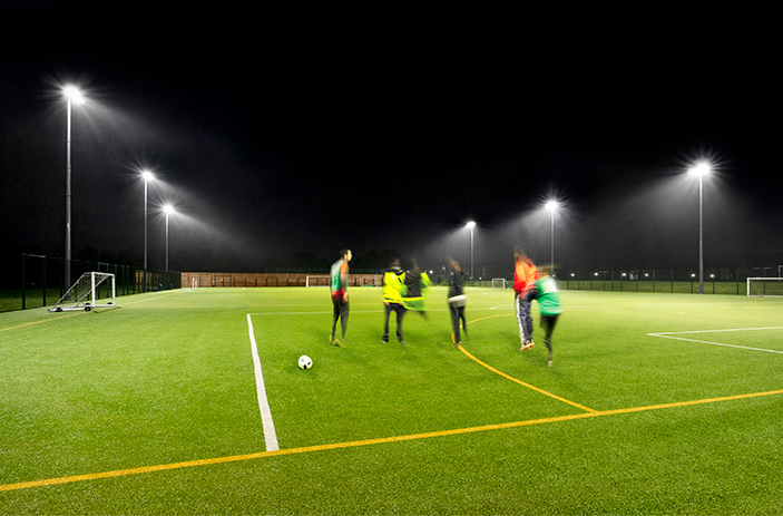 Lighting on football pitch by Thorn Lighting