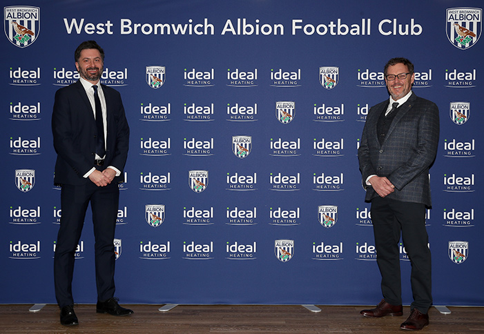 West Bromwich Albion Chief Commercial Officer, Simon King and Ideal Heating Chief Executive, Shaun Edwards