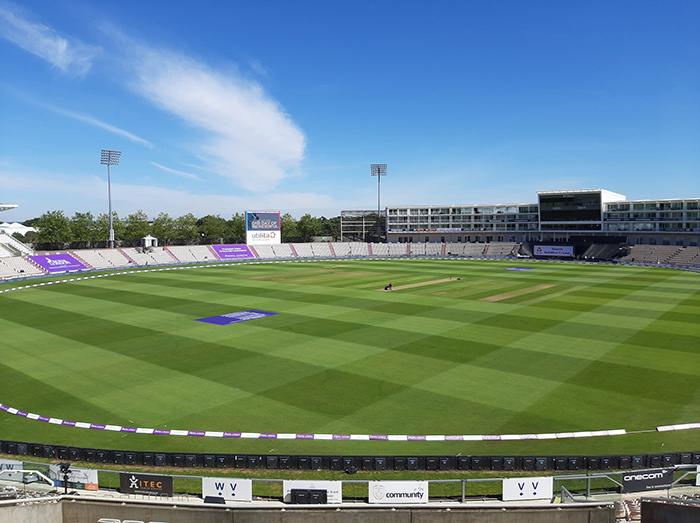 The pitch at the Ageas Bowl