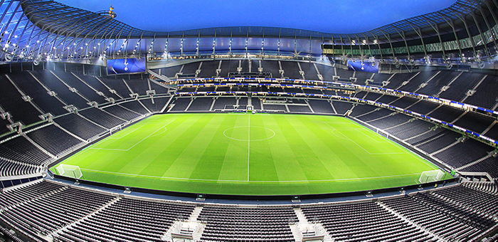 The football pitch at Spurs stadium