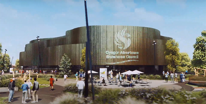 Projection of how the Front of the Swansea Arena will look