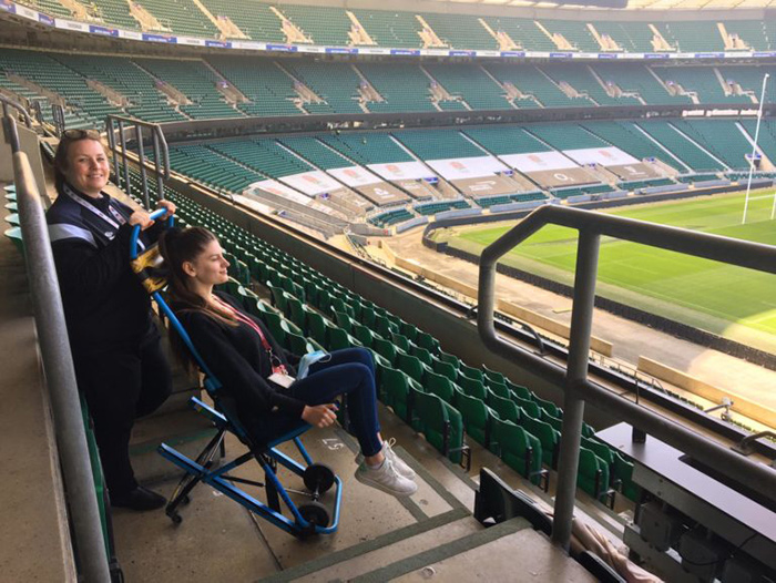 Evac+Chair evacuation training at Twickenham Stadium