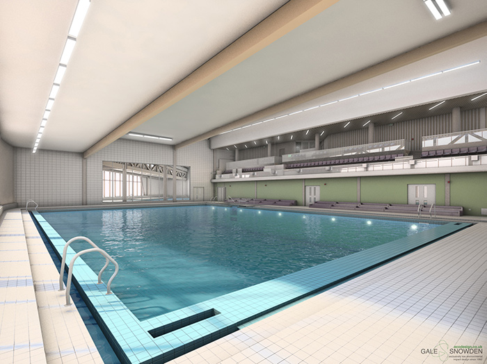 Swimming pool in the leisure centre