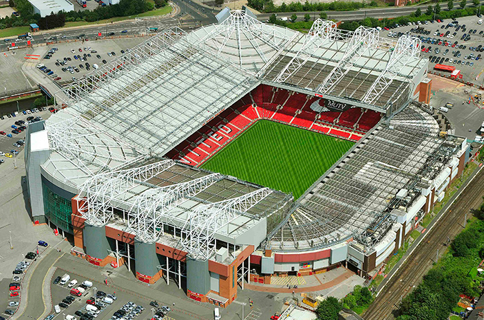 Manchester United aerial view of Stadium