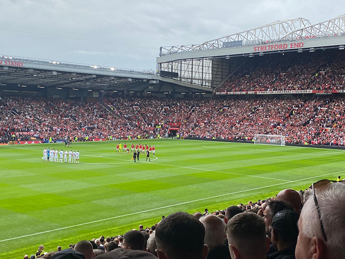 Start of match at packed Old Trafford vs Leeds football match