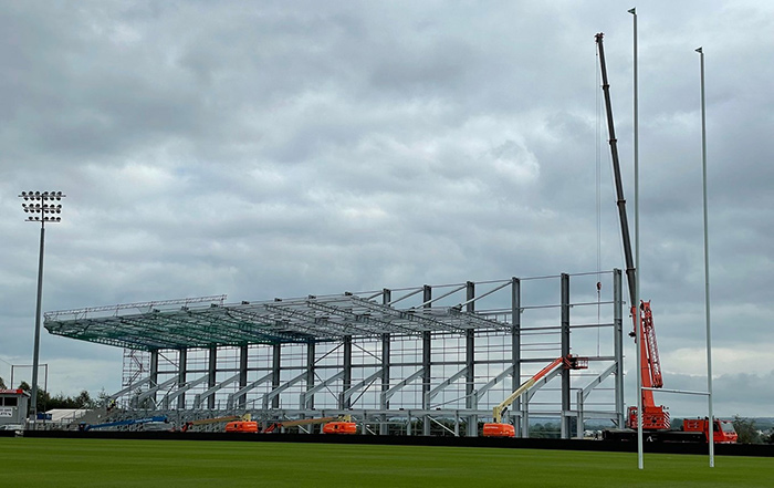 Progress at the Exeter Chief's East Stand at Sandy Park
