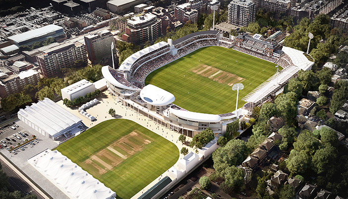 Aerial image of Lord's cricket ground