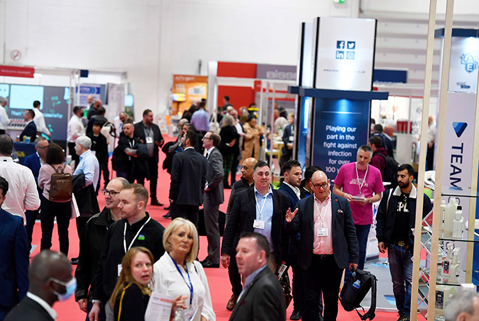 A crowd at the Cleaning Show 2021