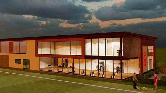 A mock-up of the new training facilities for Nottingham Forest