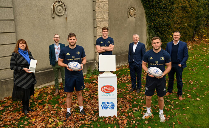 Players and staff at Seldex and Leinster Rugby