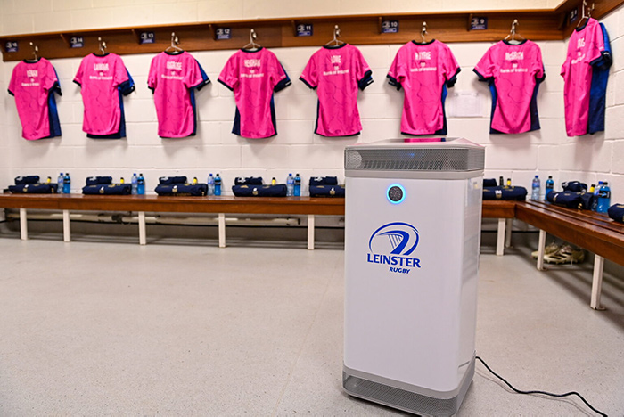 A Novaerus NanoStrike™ unit in the Leinster Rugby changing rooms