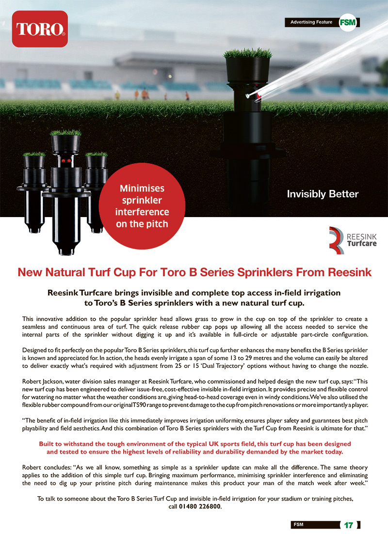 Invisibly Better - New Natural Turf Cup For Toro B Series Sprinklers From Reesink
