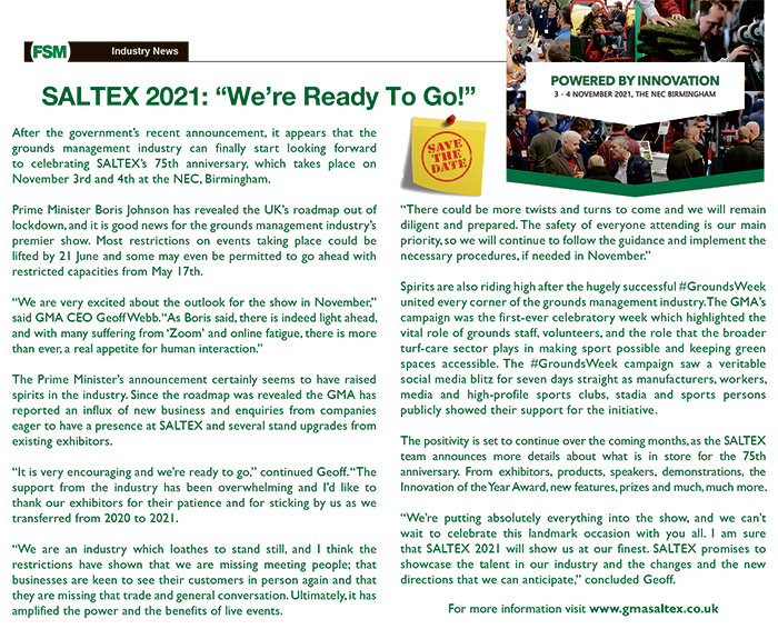 SALTEX 2021: “We’re Ready To Go!”