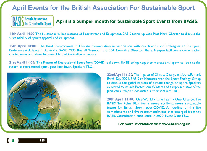 Update From British Association For Sustainable Sport