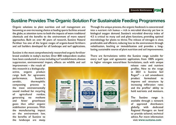 Suståne Provides The Organic Solution For Sustainable Feeding Programmes