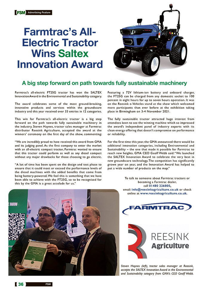 Farmtrac’s All-Electric Tractor Wins Saltex Innovation Award