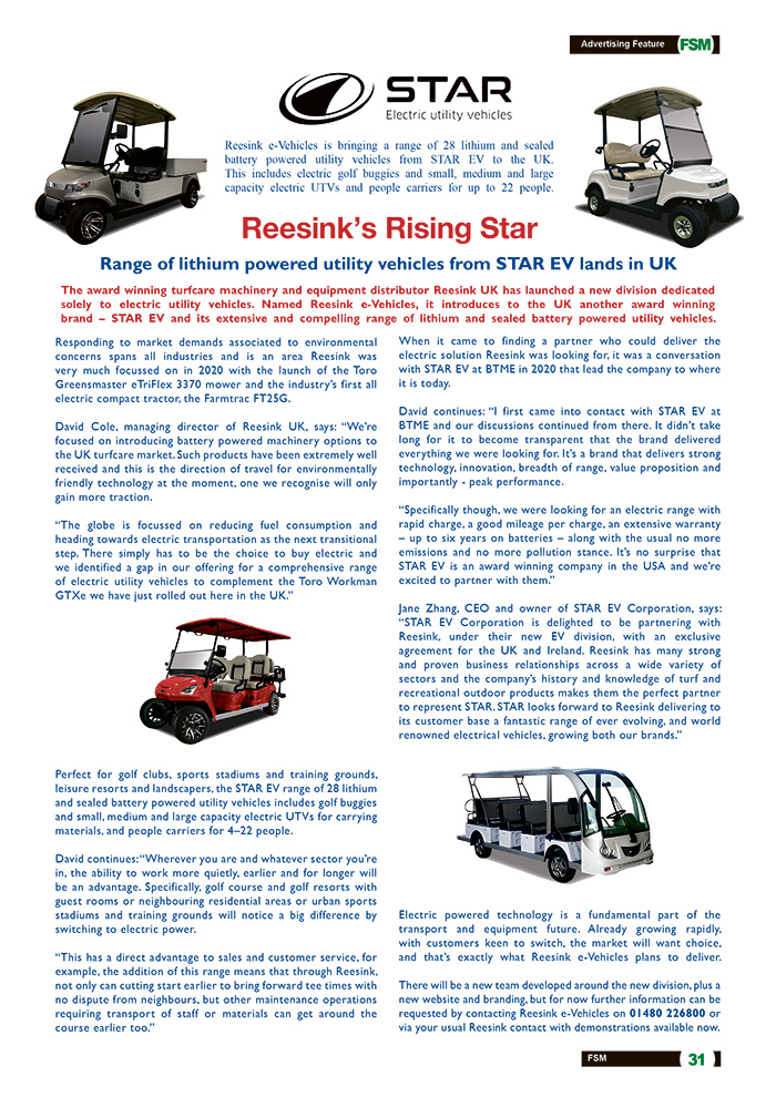 Range of lithium‑powered utility vehicles from STAR EV lands in UK