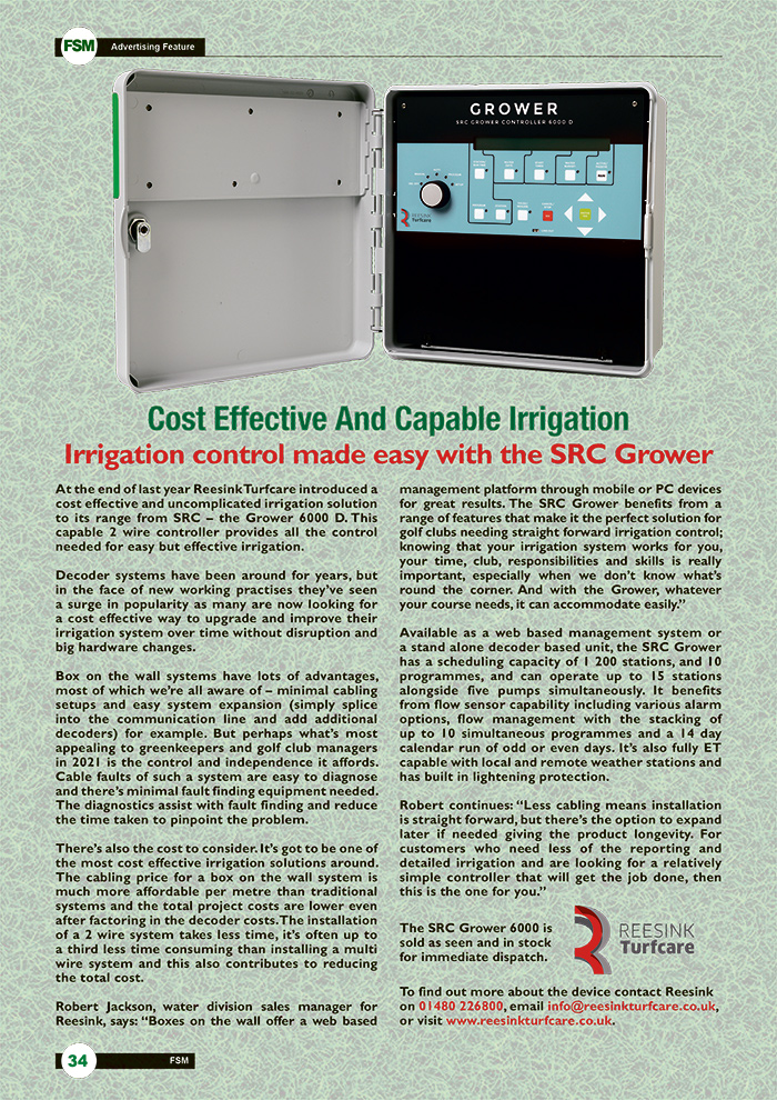 Cost‑Effective And Capable Irrigation. Irrigation control made easy with the SRC Grower