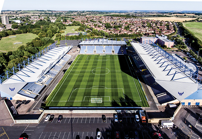 Oxford United's current stadium aerial image