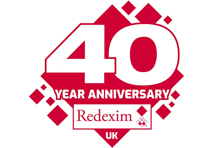 Redexim UK 40 years logo