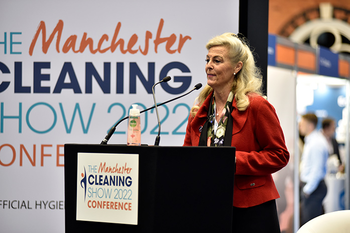 A speaker at The Manchester Cleaning Show 2022