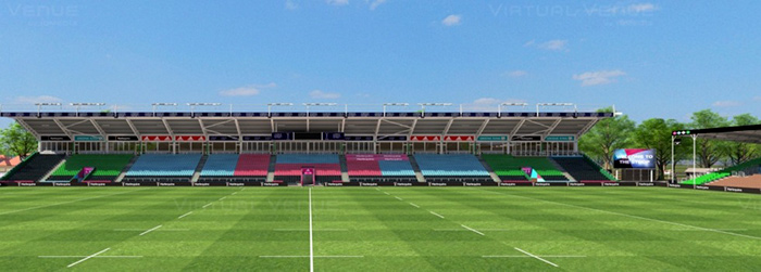 The stands at Harlequins' stadium