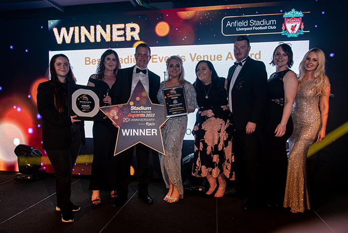 Sodexo's team from Newcastle United's St James' Park receive three awards and one silver at the 2022 Stadium Events and Hospitality awards