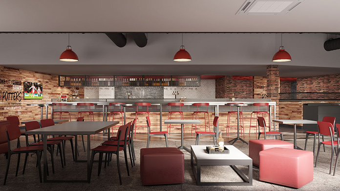 An image showing how the new Stoke City Sports Bar will look