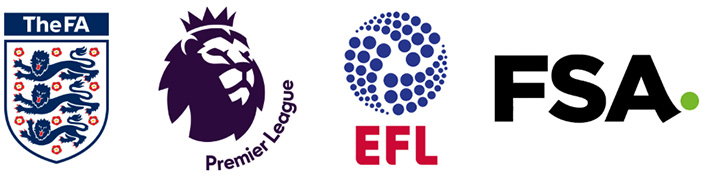 The FA, Premier League, EFL and Football Supporters' Association logos