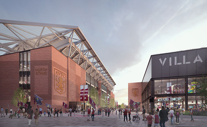 Aston Villa FC's proposed new stadium exterior design