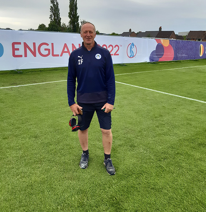 Ian Forshaw at the Christopher Place training ground during the UEFA Women’s European Championship